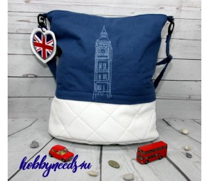 Stickserie - London Line Art inkl. Anhänger & Tasche ITH